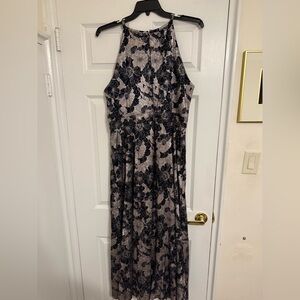 Elegant Black Floral Maxi Dress